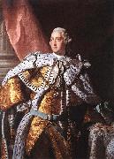 Allan Ramsay Portrait of George III, circa 1762. oil painting artist